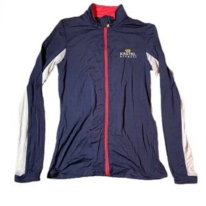 Women's Navy Full-Zip Jacket with White Accents